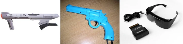 Periféricos: bazuca, pistola e óculos 3D