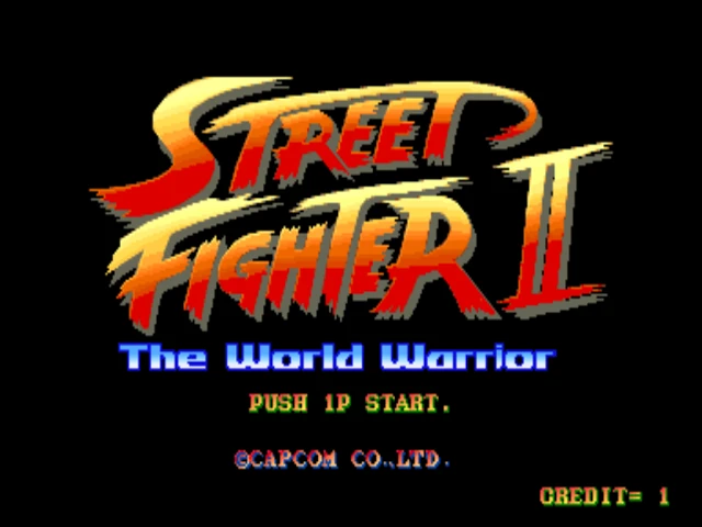 Tela título de Street Fighter II