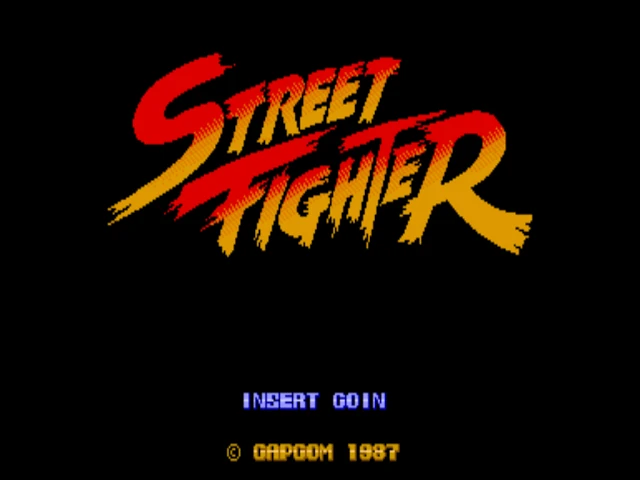 Tela título de Street Fighter