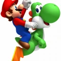 Yoshi carregando Mario