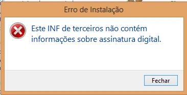 inf informações de terceiros windows 8