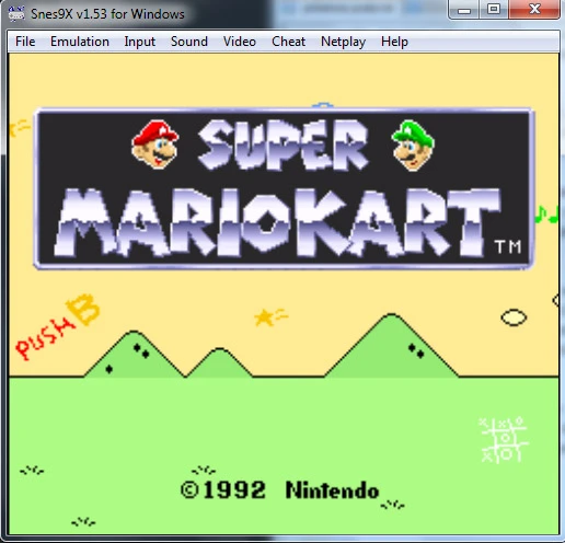 super mario kart rodando no snes9x