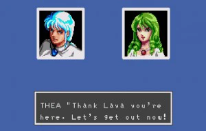 Thea no grupo, sebo nas canelas de volta.
