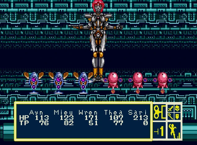 Phantasy Star III - luta final Ayn x Siren