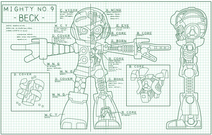 Mighty No. 9 conceito sketch 2