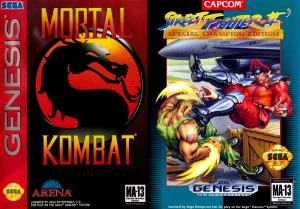 mortal kombat e street fighter mega drive
