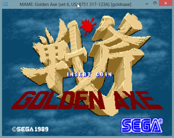 MAME rodando Golden Axe arcade
