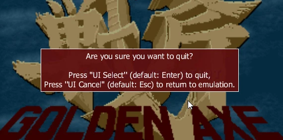 menu esc mame