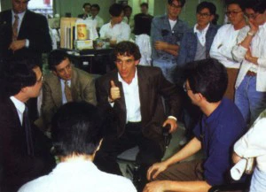 Senna na sede da Sega 1991