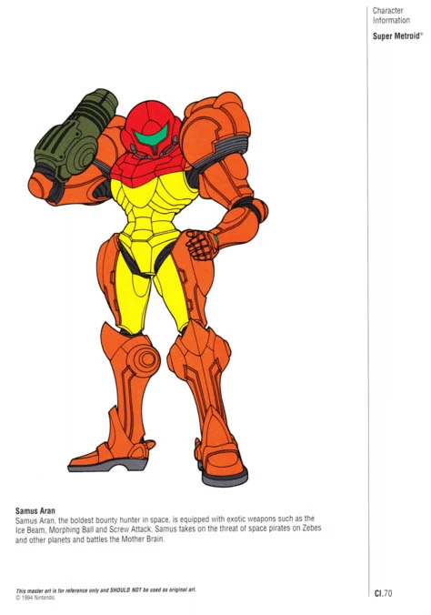Nintendo Official Character Manual Samus Aran Perfil