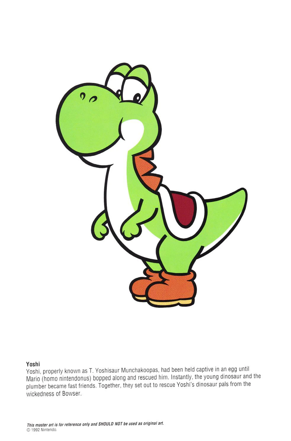 Nintendo Official Character Manual Yoshi Perfil