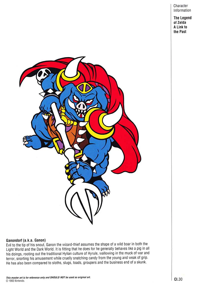 Nintendo Official Character Manual Ganon Perfil