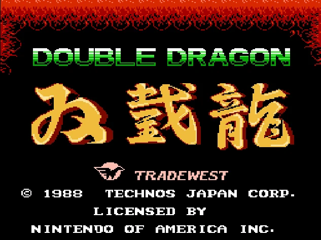 Double Dragon (NES) screen title