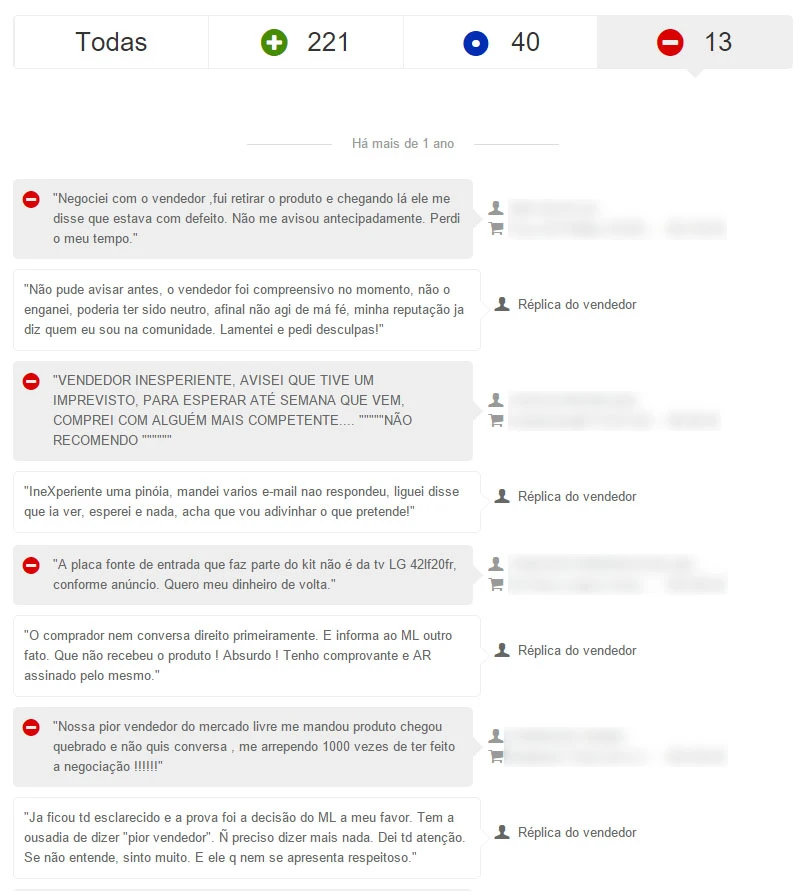 Vendedor ruim Mercado Livre