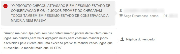 Qualificação Negativa no Mercado Livre