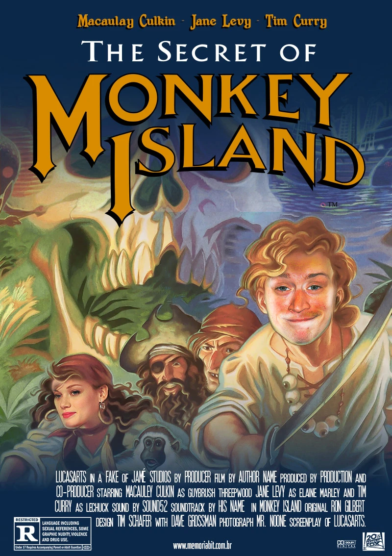 monkey island fake movie poster