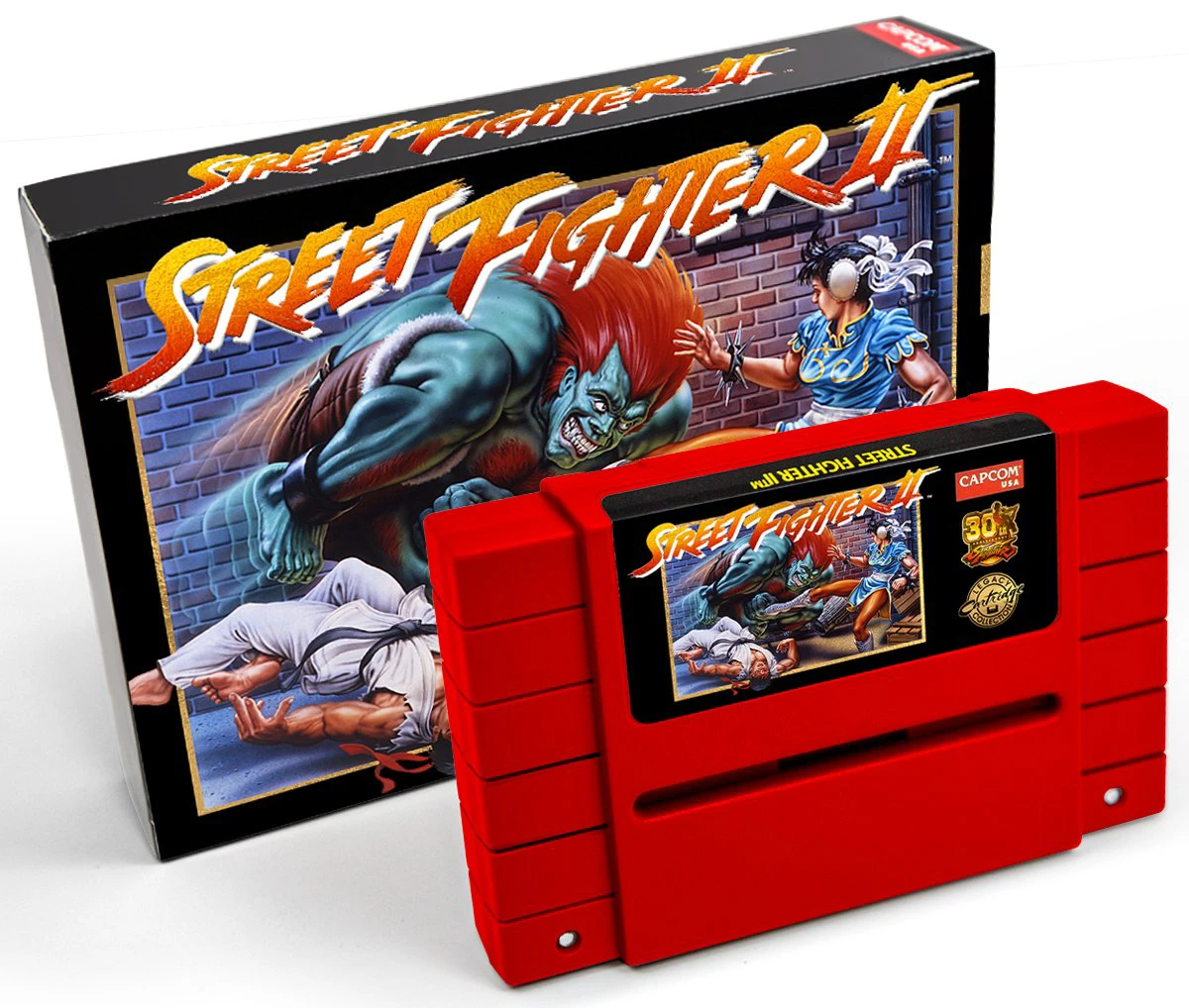 Street Fighter II SNES relançamento cartucho
