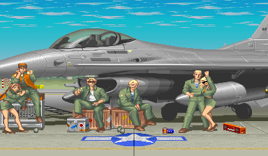 Cenário de Guile em Street Fighter II - The World Warrior