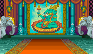 Cenário de Dhalsim em Street Fighter II - The World Warrior