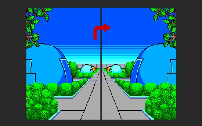 cenário de cidades em Phantasy Star