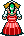 animação da princesa peach bebendo em uma garrafa
