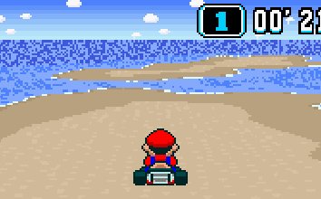 animação do jogo Super Mario Kart para Super Nintendo