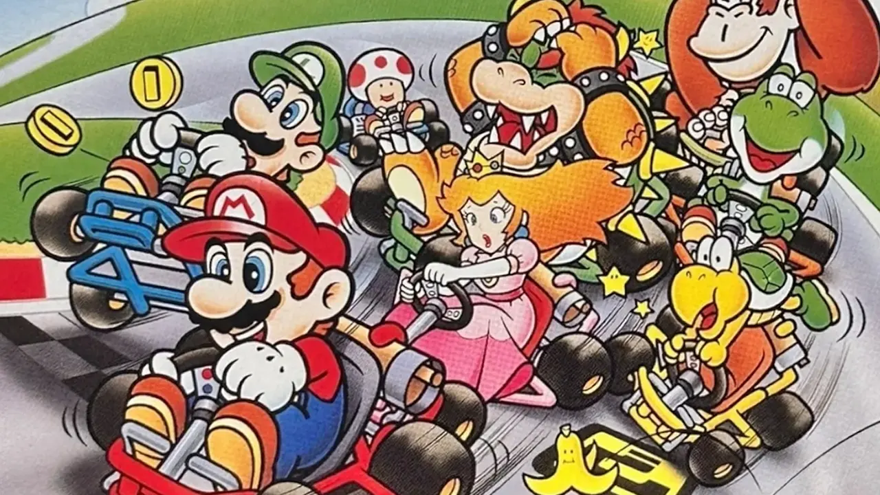 super mario kart snes banner