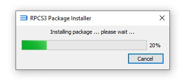 rpcs3 instalando pkg