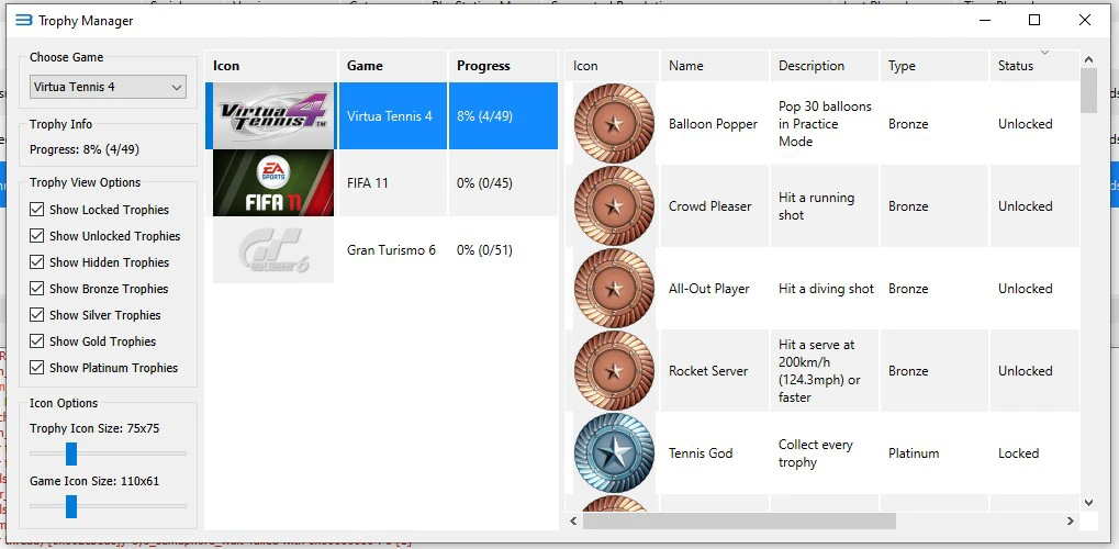 trofeus virtua tennis 4 rpcs3 playstation 3