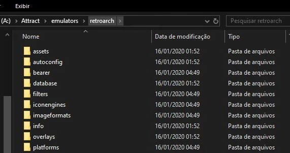 retroarch descompactado attract