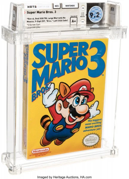 super mario bros 3 raro leilao