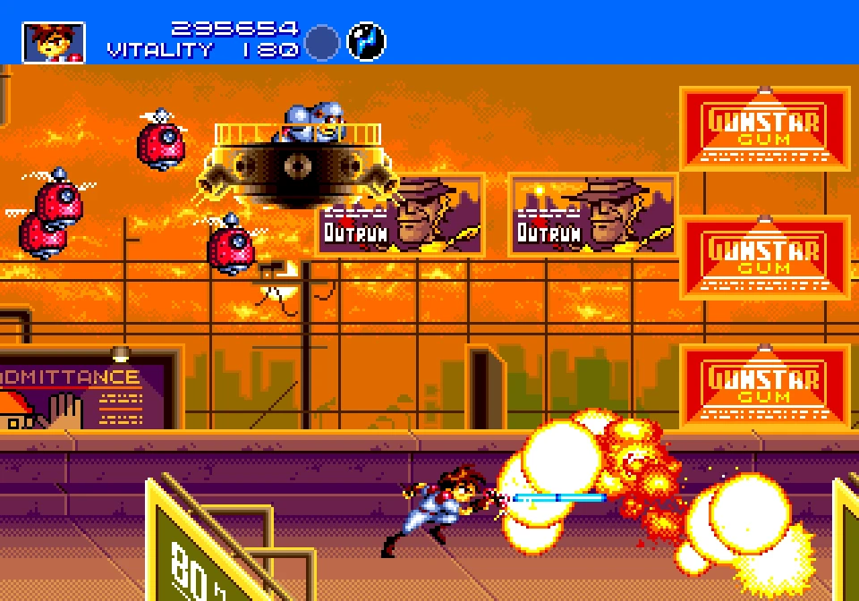 gunstar heroes sega mega drive