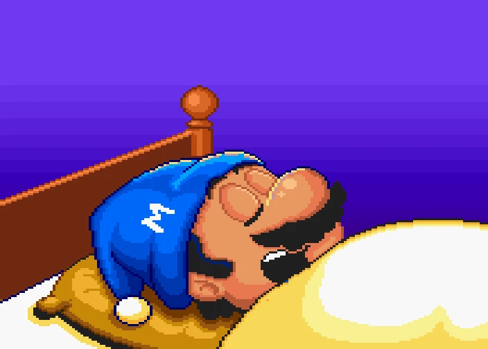 super mario bros 2 final mario dormindo