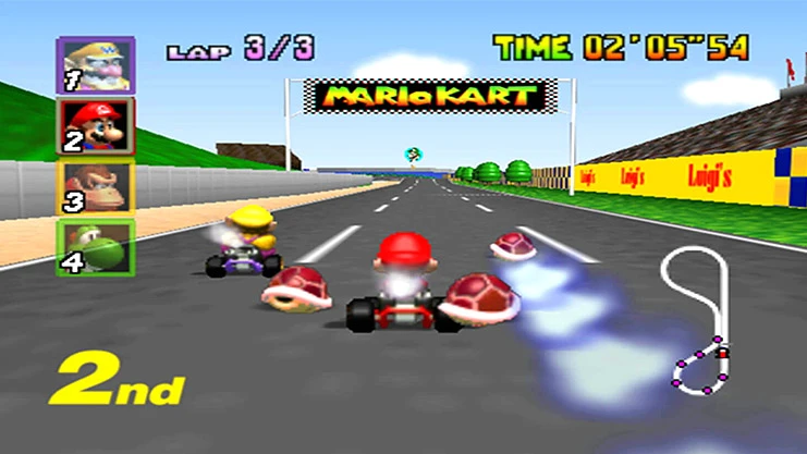 cena de mario kart 64