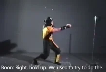 Ed Boon revela vídeo com criação do icônico “GET OVER HERE!” de Scorpion gravacao nascimento do get over here de scorpion