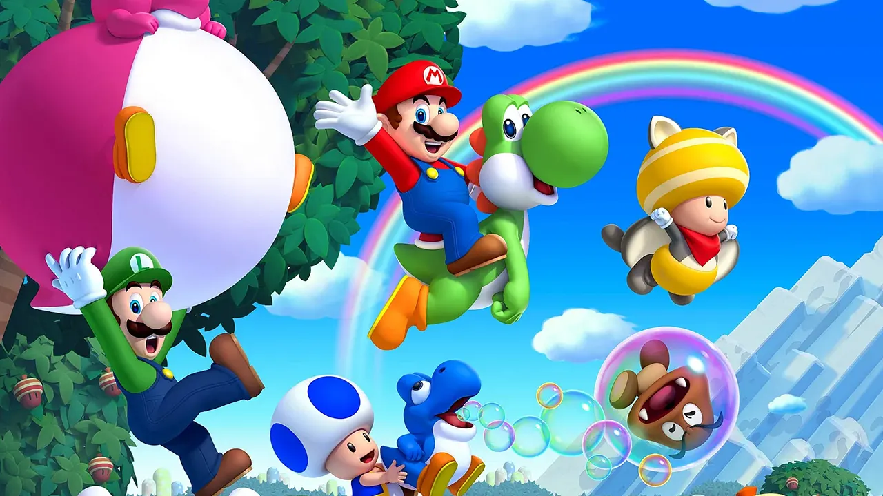 mario franquia serie banner super mario bros u